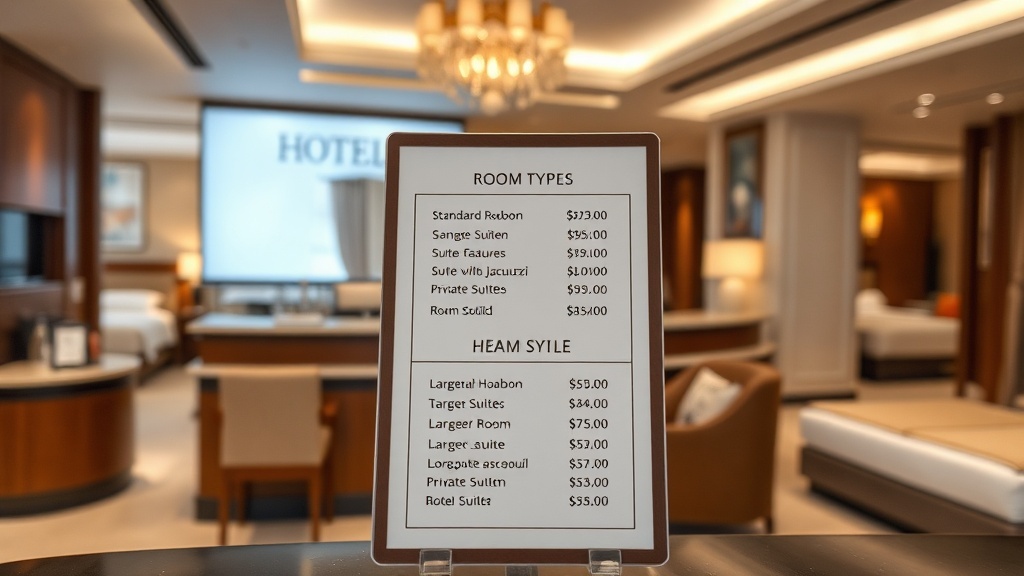 סוגי חדרים ומחירים – הכל על השולחן